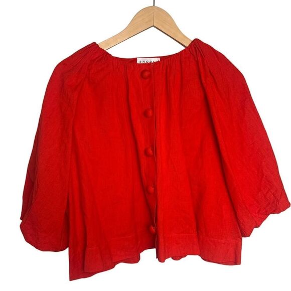 Rhode Veronica Top in Electric Red Sz. XS - Picture 2 of 6